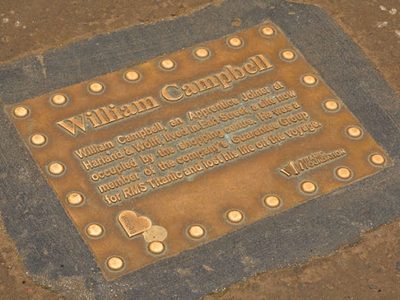William Campbell ("Titanic") plaque, Belfast