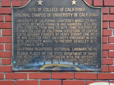 Site of Original Campus of University of California