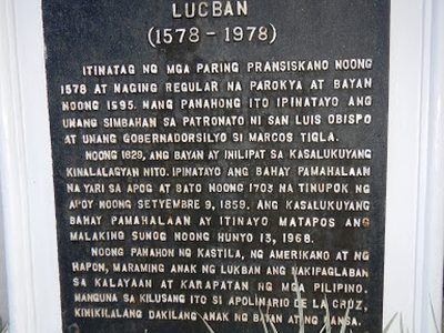 Lucban historical marker