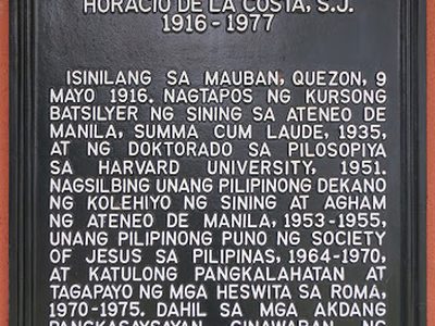 Horacio de la Costa, S.J. historical marker