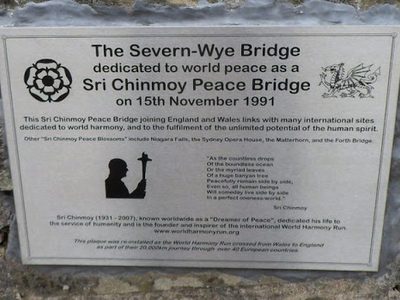 Sri Chinmoy Peace Bridge plaque,  Aust