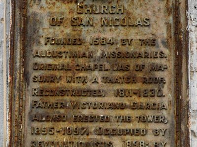Church of San Nicolas historical marker