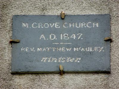 M. Grove Church plaque