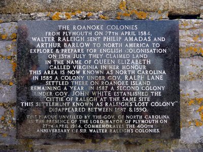 Plaque, Plymouth Harbour Wall, Devon