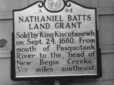 NATHANIEL BATTS LAND GRANT