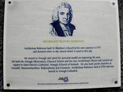 Plaque, St Matthew's Church