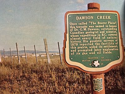 Dawson Creek (Sign missing)