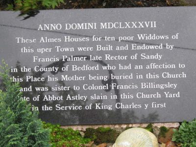 Plaque commemorating Alms houses