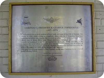 Corporal Frederick George Topham V.C. 1917-1974 (wall)