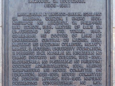 Manuel S. Enverga historical marker