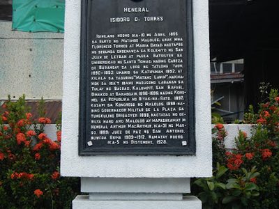 General Isidoro D. Torres historical marker