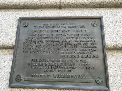 This Tablet Dedicated to the Memory of the Men of the American Merchant Marine