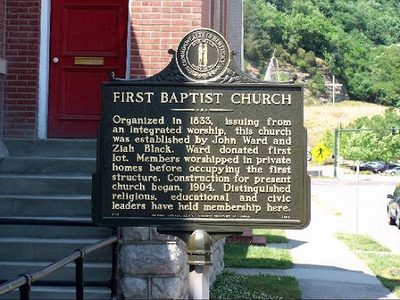 Historical Marker at First Baptist Church
