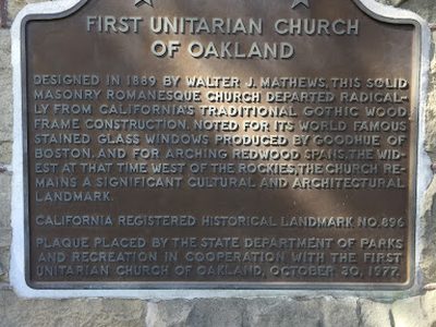 First Unitarian church of Oakland