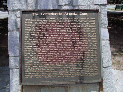 The Battle of Ezra Church - Plaque 5 - The Confederate Attack (con't)