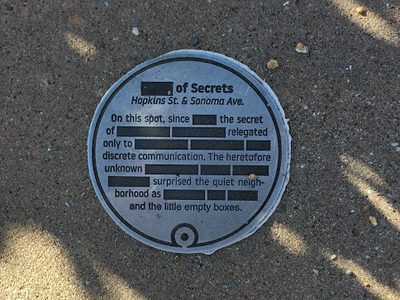 North Berkeley (Redacted) Guerrilla Plaque