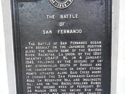 The Battle of San Fernando historical marker