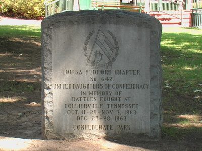 In Memory of Battles Fought at Collierville Tennessee
