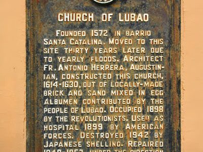 Church of Lubao historical marker