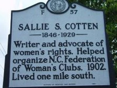 SALLIE S. COTTEN 1846-1929