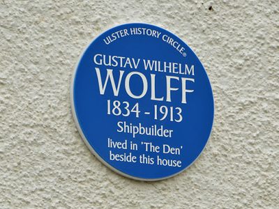 Gustav Wilhelm Wolff plaque, Belfast