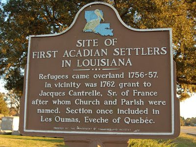 Site of First Acadian Settlers in Louisiana