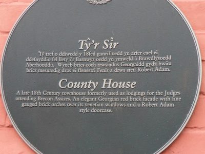 County House plaque, Brecon