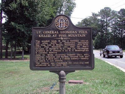 Lt. General Leonidas Polk Killed at Pine Mountain