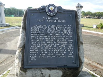 Clark Field historical marker