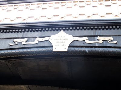 Willowbrook Road bridge - date plaque