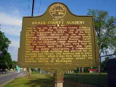 Site of Wilkes County Academy