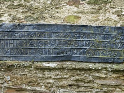 Lead plaque, St Nicholas & St Faith, Saltash