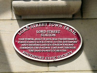 Lord Street Town Trail: Station Plaque