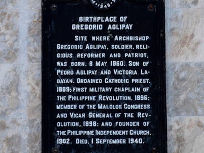 Birthplace of Gregorio Aglipay historical marker