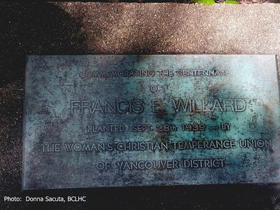 Frances Willard Plaque