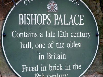 Bishops Palace plaque, Hereford