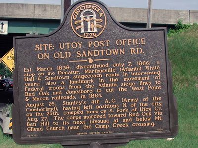Site: Utoy Post Office On Old Sandtown Rd.