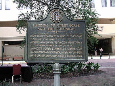 Landing of Oglethorpe and the Colonists