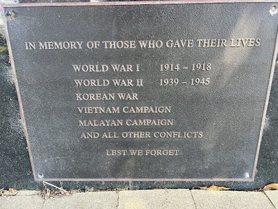 In Memory Of Those Who Gave Their Lives