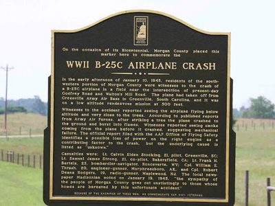 WW II B-25C AIRPLANE CRASH