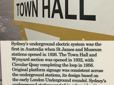 Sydney's Town Hall Sign