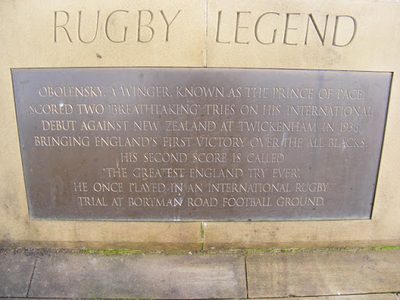 Plaque on Obolensky's Monument