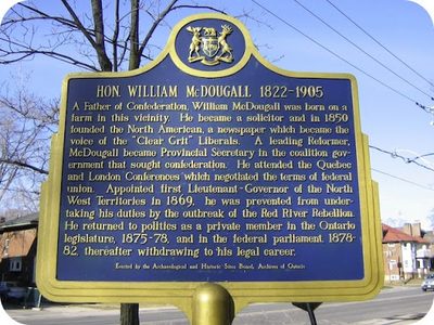Honourable William McDougall 1822-1905