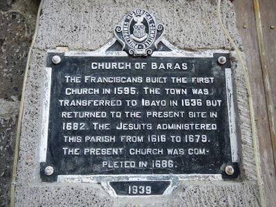 Church of Baras historical marker