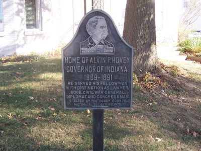 Alvin P. Hovey Historical Marker
