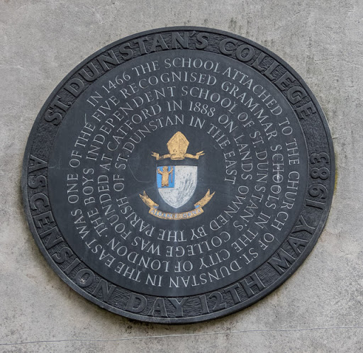 Plaque,  St Dunstan in the East, St Dunstan's Hill, London