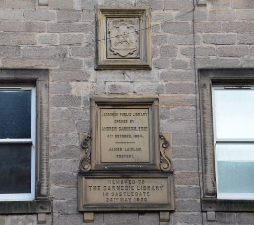 Carnegie Library plaque, Jedburgh