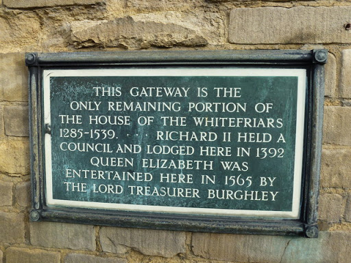 Whitefriars gatehouse plaque