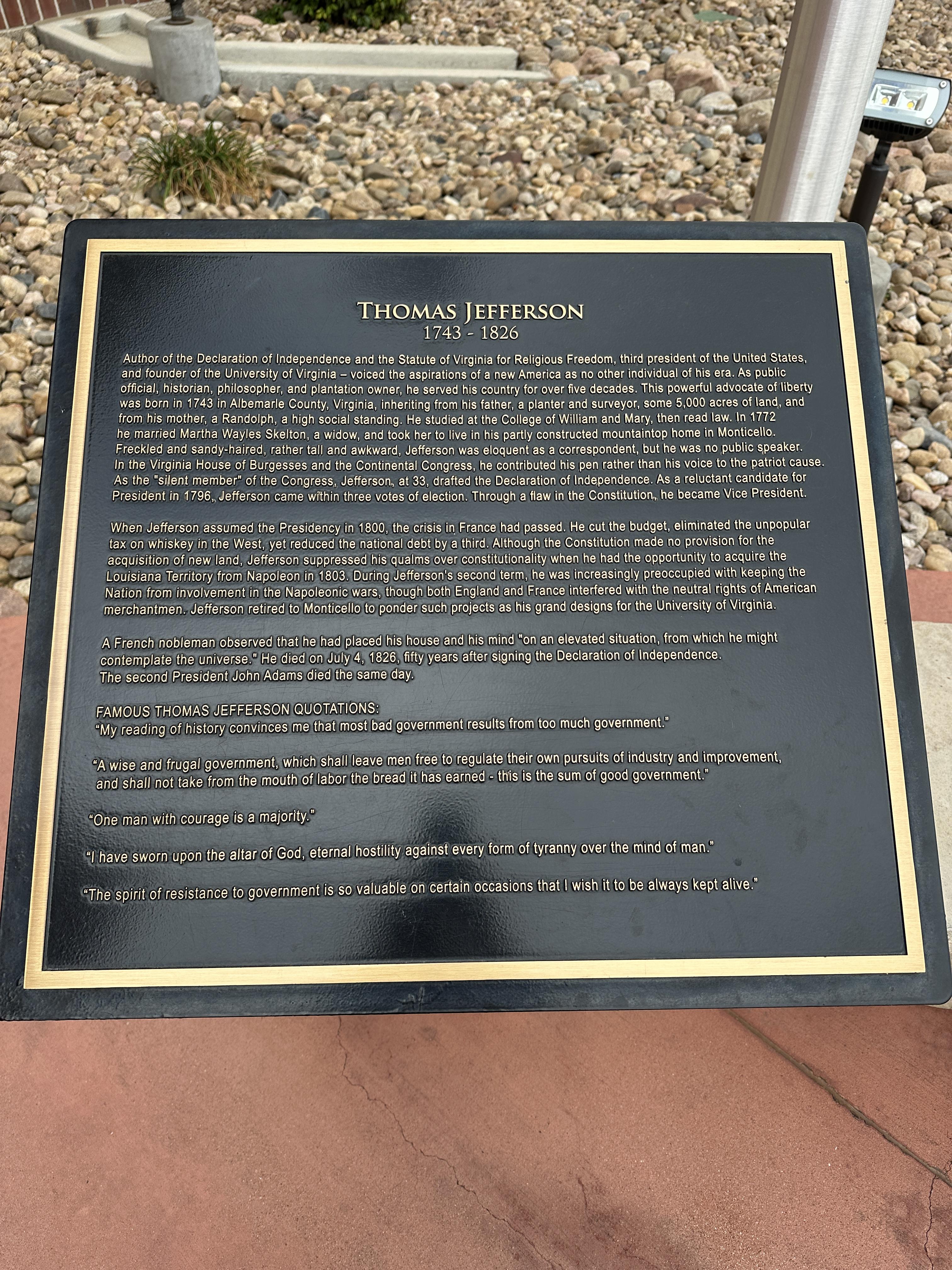 Thomas Jefferson, Loveland