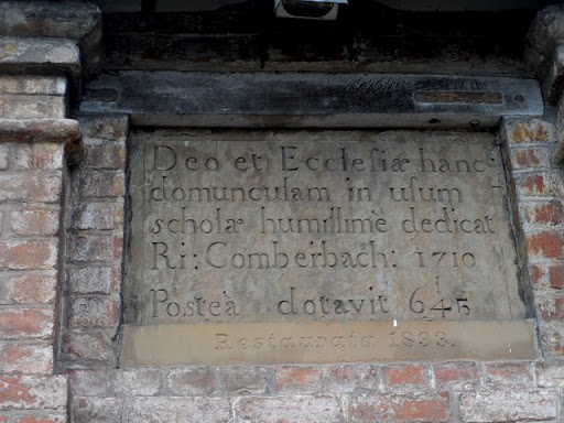 Plaque above door of Lower Peover School